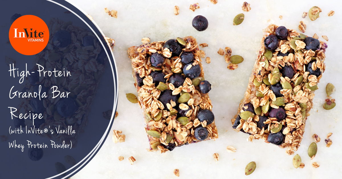 High-Protein Granola Bar Recipe with InVite® Whey Protein Powder