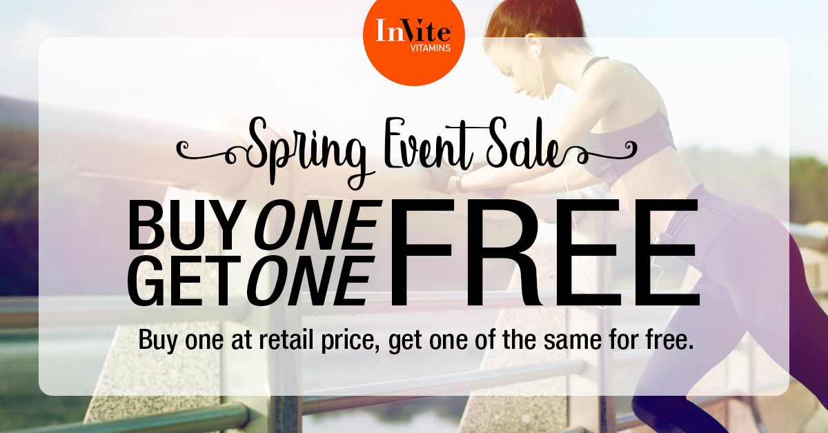InVite® Spring Event is Here! Buy 1 Get 1 Free Starts Today