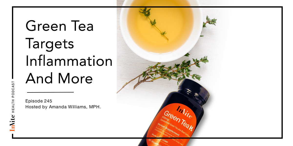 Green tea targets inflammation and more – InVite Health Podcast, Episode 245