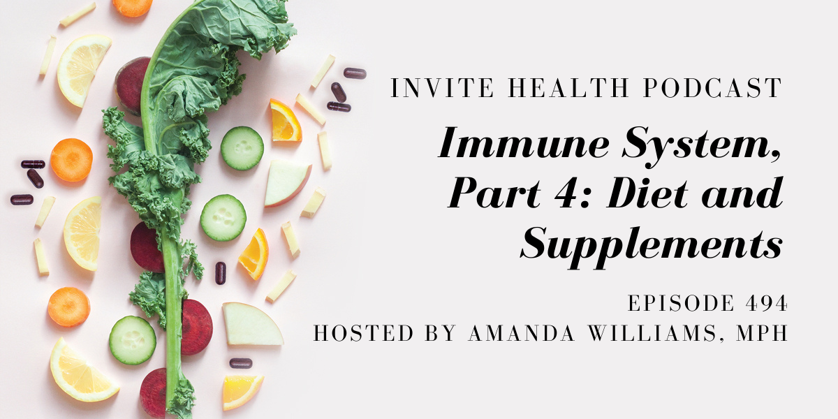 Immune System, Part 4: Diet and Supplements – InVite Health Podcast, Episode 494